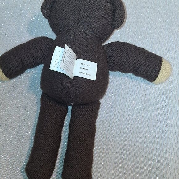 Vintage Mr. Bean and Tiger 1990 Aspect Prods 10" Plush Brown knit Teddy Bear - Picture 3 of 5